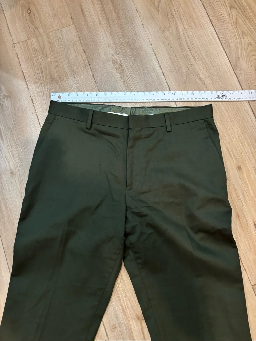 J Crew Ludlow Pants Men's 34x30 Italian Duca Visconti Fabric Green Cotton Nice